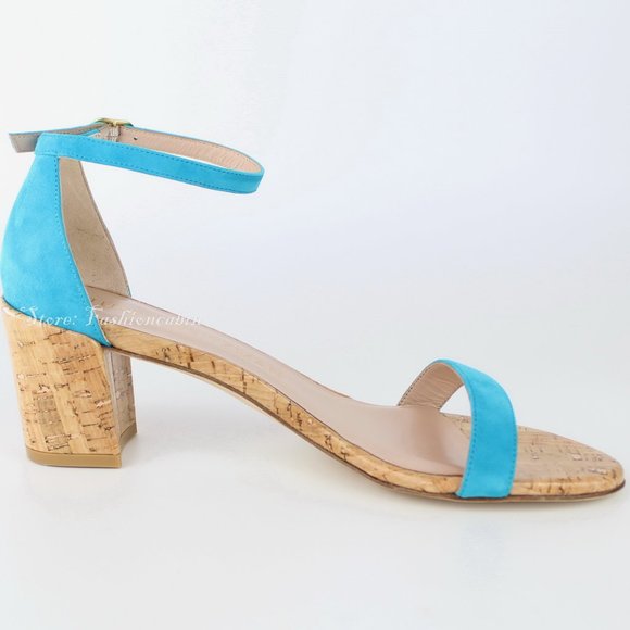 New Stuart Weitzman Suede Simple Sandals - Picture 9 of 11